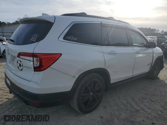 2021 Honda Pilot Special Edition with VIN 5FNYF5H29MB030190, listed as a Copart auction lot 49849155 with 75,144 mi miles and Salvage Title. Bid and sale history available at DreamBid. Image 3.