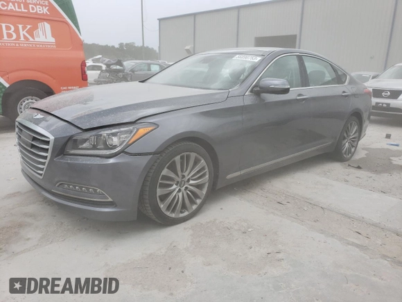 2015 Hyundai Genesis 5.0L with VIN KMHGN4JFXFU070032, listed as a Copart auction lot 68351644 with 132,828 mi miles and Non Repairable. Bid and sale history available at carsss.com. Image 1.