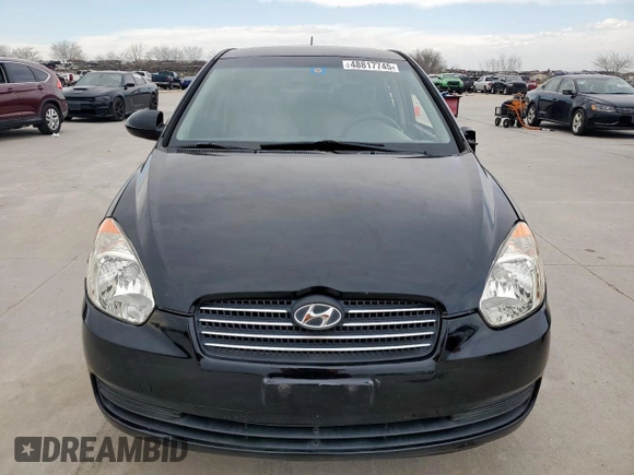 2008 Hyundai Accent GLS with VIN KMHCN46C38U267446, listed as a Copart auction lot 48817745 with 131,296 mi miles and Salvage Title. Bid and sale history available at carsss.com. Image 5.