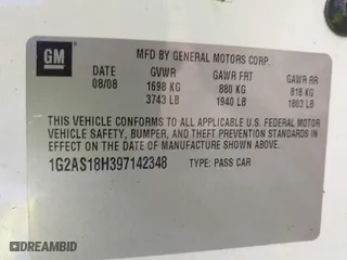 2009 Pontiac G5 with VIN 1G2AS18H397142348, listed as a IAAI auction lot 41651778 with 188,050 mi miles. Bid and sale history available at carsss.com. Image 9.