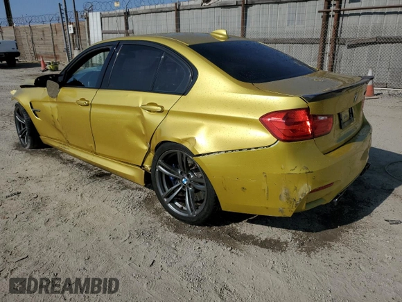 2015 BMW M3 with VIN WBS3C9C59FP803866, listed as a Copart auction lot 59126275 with 115,868 mi miles and Salvage title. Bid and sale history available at DreamBid. Image 2.