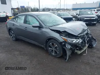 2020 Nissan Sentra SV with VIN 3N1AB8CV1LY304665, listed as a IAAI auction lot 41901622 with 34,327 mi miles. Bid and sale history available at carsss.com. Image 1.