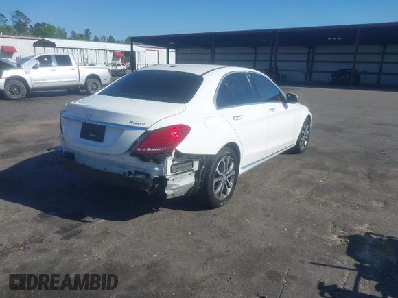 2015 Mercedes-Benz C-Class C 300 Luxury with VIN 55SWF4KB6FU020602, listed as a IAAI auction lot 41899959 with 150,516 mi miles. Bid and sale history available at carsss.com. Image 4.