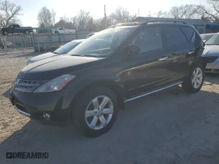 2006 Nissan Murano SL with VIN JN8AZ08W86W526213, listed as a Copart auction lot 85296834 with 202,884 mi miles and Salvage Title. Bid and sale history available at carsss.com. Image 1.