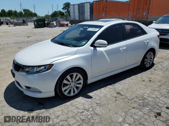 2013 Kia Forte SX with VIN KNAFW4A36D5720854, listed as a Copart auction lot 58159604 with 76,452 mi miles and Salvage Title. Bid and sale history available at carsss.com. Image 1.