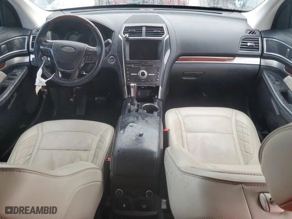 2017 Ford Explorer Platinum with VIN 1FM5K8HT1HGD21489, listed as a Copart auction lot 51014735 with 0 mi miles and Salvage Title. Bid and sale history available at carsss.com. Image 8.