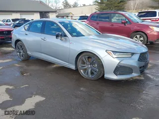 2021 Acura TLX w/A-Spec Package with VIN 19UUB6F5XMA012031, listed as a IAAI auction lot 41589121 with 44,471 mi miles. Bid and sale history available at carsss.com. Image 1.