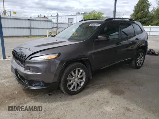 2018 Jeep Cherokee Latitude Tech Connect with VIN 1C4PJLCB2JD615363, listed as a Copart auction lot 54364595 with 106,064 mi miles and Salvage title. Bid and sale history available at DreamBid. Image 1.