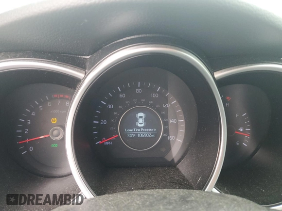 2015 Kia Optima EX with VIN 5XXGN4A72FG486109, listed as a Copart auction lot 50734465 with 106,902 mi miles and Salvage Title. Bid and sale history available at carsss.com. Image 9.