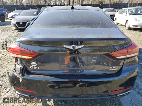 2017 Genesis G80 3.8L with VIN KMHGN4JE4HU200526, listed as a Copart auction lot 44784775 with 98,389 mi miles and Salvage Title. Bid and sale history available at DreamBid. Image 6.