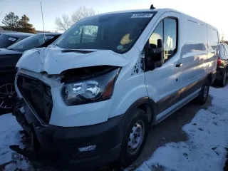 2023 Ford Transit Cargo with VIN 1FTYE1Y82PKA59019, listed as a Copart auction lot 81669074 with 56,345 mi miles and Salvage Title. Bid and sale history available at DreamBid. Image 1.