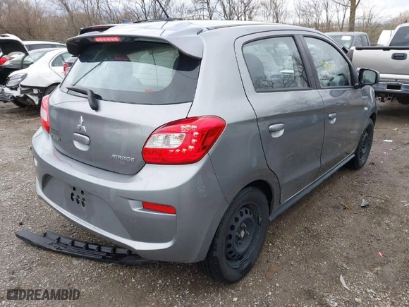 2017 Mitsubishi Mirage ES with VIN ML32A3HJXHH015805, listed as a IAAI auction lot 41843090 with 50,007 mi miles. Bid and sale history available at carsss.com. Image 4.