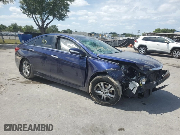 2013 Hyundai Sonata Limited with VIN 5NPEC4AC4DH524385, listed as a Copart auction lot 54438805 with 118,484 mi miles and Salvage Title. Bid and sale history available at DreamBid. Image 4.