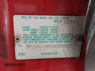 1999 Subaru Impreza Outback Special Sports z VIN JF1GF4854XH815209, wystawiony jako IAAI lot #42235555 z przebiegiem 294 867 mil mil oraz . Historia ofert i sprzedaży dostępna na DreamBid. Obrazek 9.