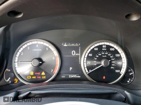 2020 Lexus NX 300 F Sport with VIN JTJSARBZ1L2169584, listed as a Copart auction lot 43756665 with 33,495 mi miles and Salvage title. Bid and sale history available at DreamBid. Image 9.