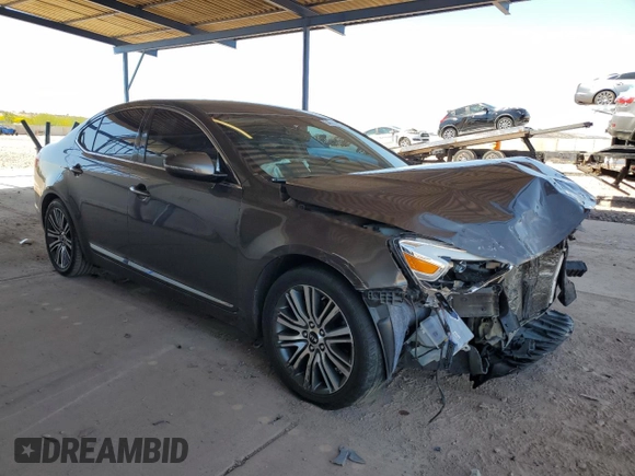 2014 Kia Cadenza Premium with VIN KNALN4D70E5134978, listed as a Copart auction lot 54436805 with 95,925 mi miles and Salvage Title. Bid and sale history available at DreamBid. Image 4.