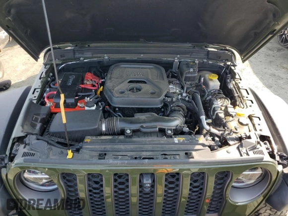 2021 Jeep Wrangler Unlimited Rubicon with VIN 1C4HJXFN4MW789526, listed as a Copart auction lot 59540025 with 33,583 mi miles and Salvage title. Bid and sale history available at DreamBid. Image 12.