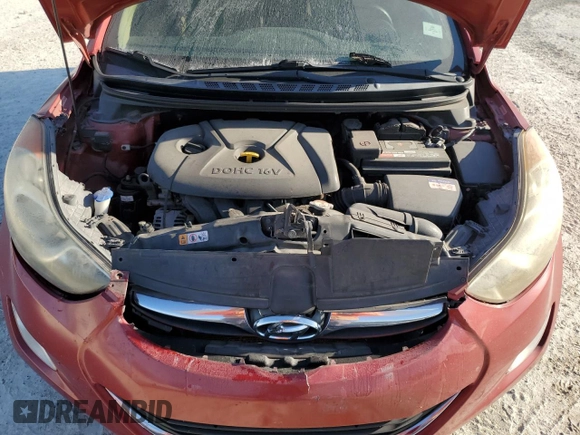 2012 Hyundai Elantra GLS z VIN KMHDH4AE6CU468500, wystawiony jako Copart lot #58522235 z przebiegiem 144 226 mil mil oraz Szkoda całkowita • Salvage title. Historia ofert i sprzedaży dostępna na DreamBid. Obrazek 11.