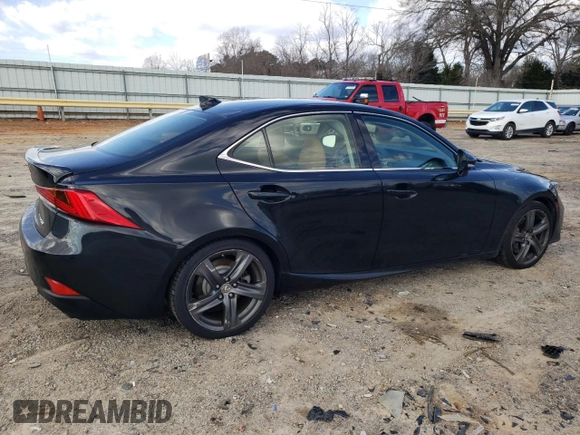2017 Lexus IS 300 with VIN JTHCM1D28H5020352, listed as a Copart auction lot 43631495 with 78,585 mi miles and Salvage title. Bid and sale history available at DreamBid. Image 3.