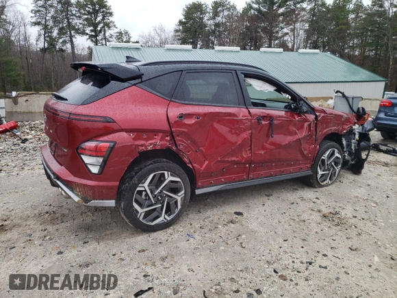 2024 Hyundai Kona N Line z VIN KM8HACA3XRU118164, wystawiony jako Copart lot #49996315 z przebiegiem 7 188 mil mil oraz Szkoda całkowita • Salvage title. Historia ofert i sprzedaży dostępna na DreamBid. Obrazek 3.