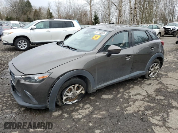 2018 Mazda CX-3 Sport z VIN JM1DKFB77J0312732, wystawiony jako Copart lot #45720065 z przebiegiem 99 866 mil mil oraz Szkoda całkowita • Salvage title. Historia ofert i sprzedaży dostępna na DreamBid. Obrazek 1.