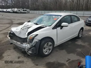2014 Honda Civic Sedan LX with VIN 2HGFB2F52EH514682, listed as a Copart auction lot 50954965 with 134,401 mi miles and Salvage Title. Bid and sale history available at carsss.com. Image 1.