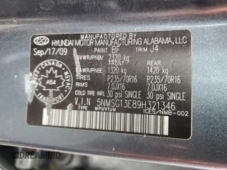 2009 Hyundai Santa Fe GL z VIN 5NMSG13E89H321346, wystawiony jako Copart lot #47755905 z przebiegiem 197 589 mil mil oraz Czysty tytuł • Clean title. Historia ofert i sprzedaży dostępna na DreamBid. Obrazek 13.
