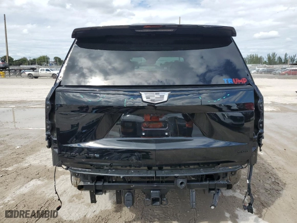 2023 Cadillac Escalade Sport Platinum with VIN 1GYS3GKL8PR510371, listed as a Copart auction lot 46688015 with 19,795 mi miles and Salvage Title. Bid and sale history available at carsss.com. Image 6.