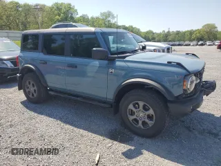 2022 Ford Bronco with VIN 1FMEE5BP4NLB62407, listed as a Copart auction lot 52164665 with 45,393 mi miles and Salvage Title. Bid and sale history available at DreamBid. Image 4.