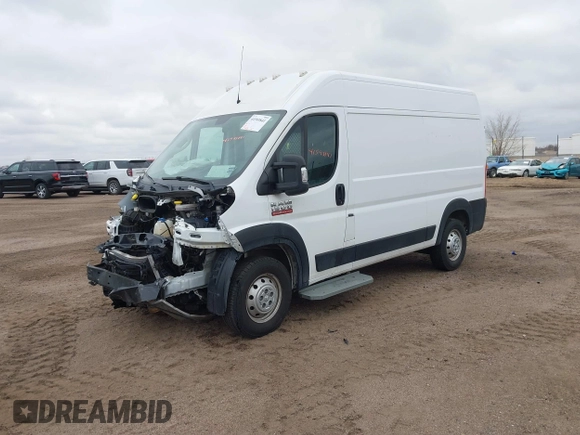 2021 Ram ProMaster Cargo with VIN 3C6LRVBG4ME542149, listed as a IAAI auction lot 41593841 with 70,022 mi miles. Bid and sale history available at carsss.com. Image 18.
