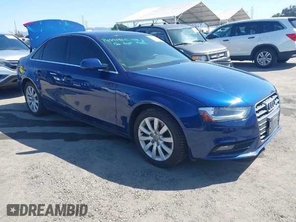 2013 Audi A4 Premium with VIN WAUAFAFL8DN049558, listed as a IAAI auction lot 41958979 with 136,543 mi miles. Bid and sale history available at carsss.com. Image 1.