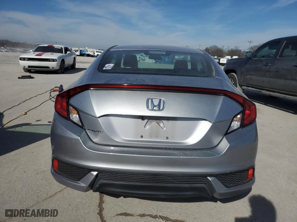 2018 Honda Civic Coupe LX with VIN 2HGFC4B59JH301723, listed as a Copart auction lot 46605105 with 91,158 mi miles and Clean Title. Bid and sale history available at carsss.com. Image 6.
