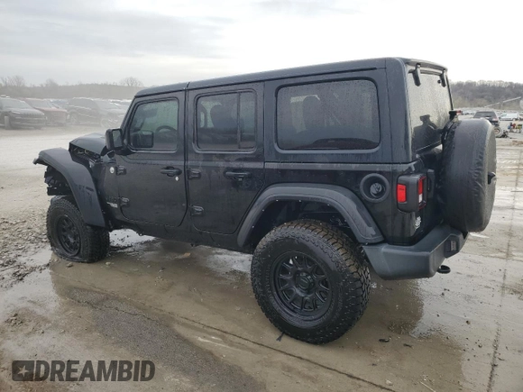 2021 Jeep Wrangler Unlimited Willys with VIN 1C4HJXDN3MW751207, listed as a Copart auction lot 50425805 with 35,383 mi miles and Salvage Title. Bid and sale history available at DreamBid. Image 2.