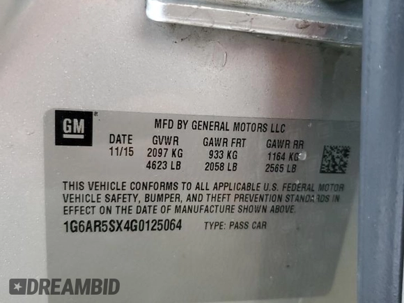 2016 Cadillac CTS Luxury Collection RWD z VIN 1G6AR5SX4G0125064, wystawiony jako Copart lot #52436535 z przebiegiem 165 484 mil mil oraz Szkoda całkowita • Salvage title. Historia ofert i sprzedaży dostępna na DreamBid. Obrazek 14.