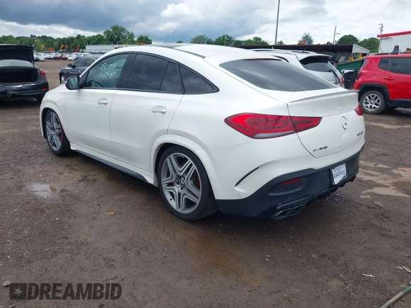 2021 Mercedes-Benz GLE 63 S AMG with VIN 4JGFD8KB0MA379217, listed as a IAAI auction lot 42556716 with 34,850 mi miles and . Bid and sale history available at DreamBid. Image 3.