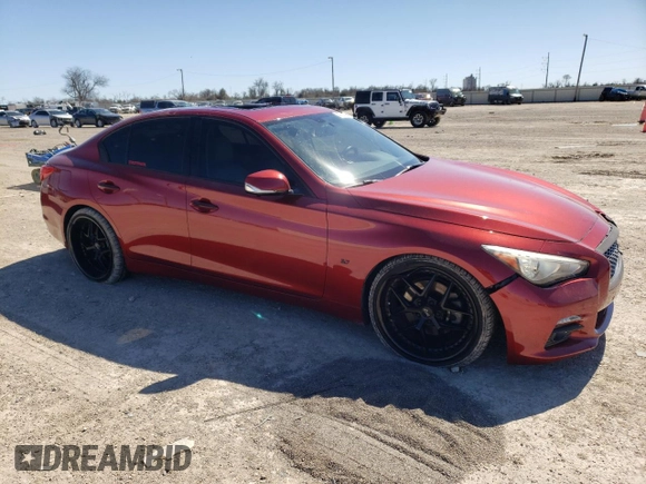 2014 Infiniti Q50 Premium with VIN JN1BV7AP8EM676682, listed as a Copart auction lot 47731195 with 78,902 mi miles and Salvage Title. Bid and sale history available at carsss.com. Image 4.