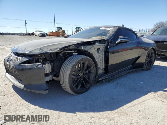 2021 Lexus LC 500h with VIN JTHKPAAY9MA100031, listed as a Copart auction lot 47472385 with 28,233 mi miles and Salvage title. Bid and sale history available at DreamBid. Image 1.