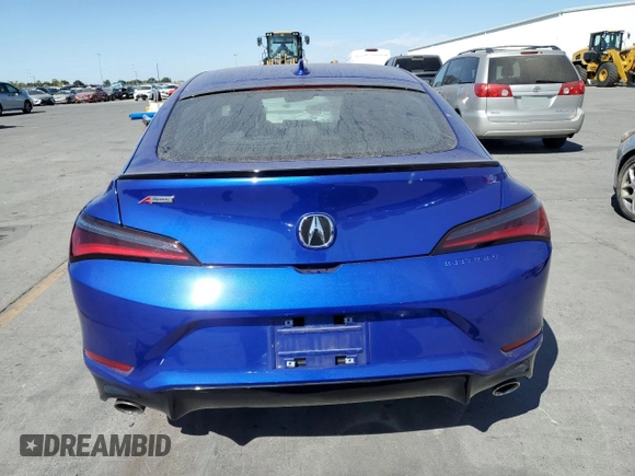 2023 Acura Integra w/A-Spec Package with VIN 19UDE4H38PA007485, listed as a Copart auction lot 71814614 with 13,992 mi miles and Salvage Title. Bid and sale history available at carsss.com. Image 6.