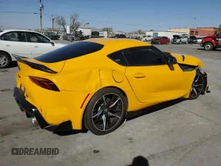 2022 Toyota GR Supra 3.0 with VIN WZ1DB0C00NW052953, listed as a Copart auction lot 73896004 with 0 mi miles and Salvage Title. Bid and sale history available at carsss.com. Image 3.
