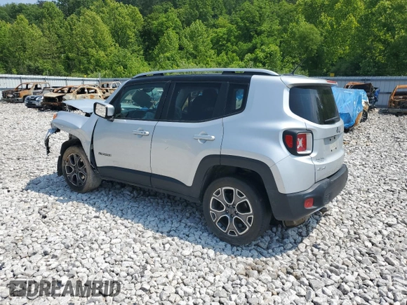 2017 Jeep Renegade Limited z VIN ZACCJBDB5HPE47740, wystawiony jako Copart lot #59177815 z przebiegiem Nie podano mil oraz Szkoda całkowita • Salvage title. Historia ofert i sprzedaży dostępna na DreamBid. Obrazek 2.