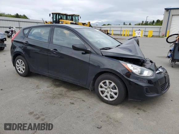 2012 Hyundai Accent GS with VIN KMHCT5AE3CU046765, listed as a Copart auction lot 57383685 with Not provided miles and Clean title. Bid and sale history available at DreamBid. Image 4.
