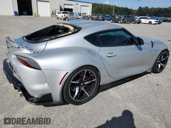 2020 Toyota GR Supra 3.0 with VIN WZ1DB4C02LW027895, listed as a Copart auction lot 73402764 with 24,530 mi miles and Salvage Title. Bid and sale history available at carsss.com. Image 3.