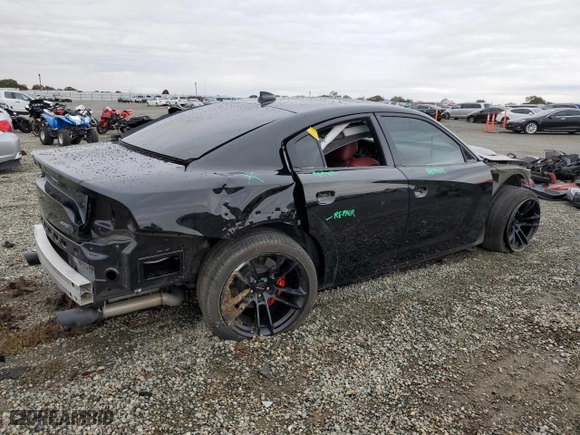2022 Dodge Charger SRT Hellcat Widebody with VIN 2C3CDXL91NH121860, listed as a Copart auction lot 81974614 with 8,530 mi miles and Salvage Title. Bid and sale history available at carsss.com. Image 3.