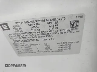 2016 Chevrolet Equinox LS with VIN 2GNFLEEK0G6189248, listed as a IAAI auction lot 41609298 with 93,026 mi miles. Bid and sale history available at carsss.com. Image 9.
