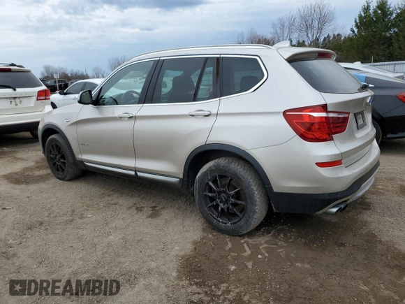 2015 BMW X3 xDrive28i with VIN 5UXWX9C5XF0D47847, listed as a Copart auction lot 52803715 with 128,814 mi miles and Clean Title. Bid and sale history available at DreamBid. Image 2.