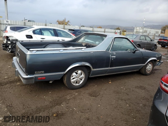 1985 Chevrolet El Camino z VIN 3GCCW80H9FS915947, wystawiony jako Copart lot #84659344 z przebiegiem 38 549 mil mil oraz Szkoda całkowita • Salvage title. Historia ofert i sprzedaży dostępna na DreamBid. Obrazek 3.