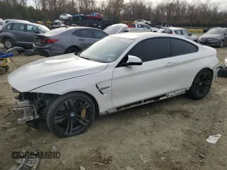 2015 BMW M4 with VIN WBS3R9C57FK329217, listed as a Copart auction lot 81931334 with 77,012 mi miles and Salvage Title. Bid and sale history available at carsss.com. Image 1.