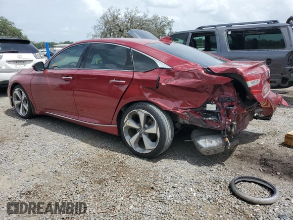 2018 Honda Accord Touring z VIN 1HGCV1F96JA115967, wystawiony jako Copart lot #58365445 z przebiegiem 81 531 mil mil oraz Nie do naprawy • Non repairable. Historia ofert i sprzedaży dostępna na DreamBid. Obrazek 2.