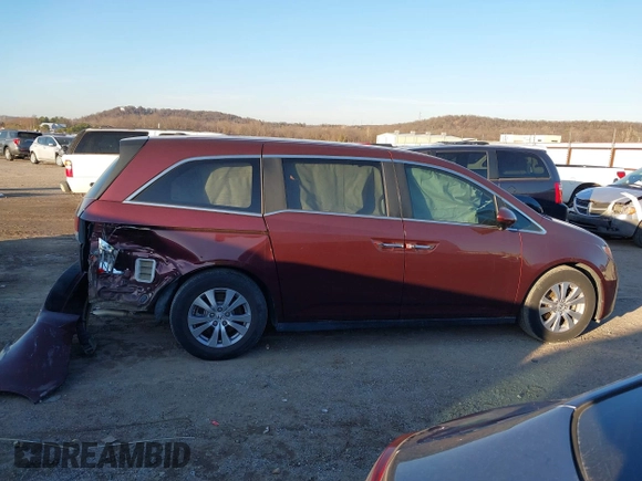 2017 Honda Odyssey EX-L with VIN 5FNRL5H62HB022308, listed as a IAAI auction lot 41213635 with 97,161 mi miles and . Bid and sale history available at DreamBid. Image 13.