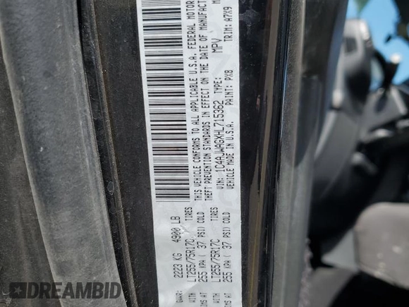 2017 Jeep Wrangler Sport with VIN 1C4AJWAGXHL715362, listed as a Copart auction lot 51262305 with 62,297 mi miles and Salvage Title. Bid and sale history available at DreamBid. Image 13.